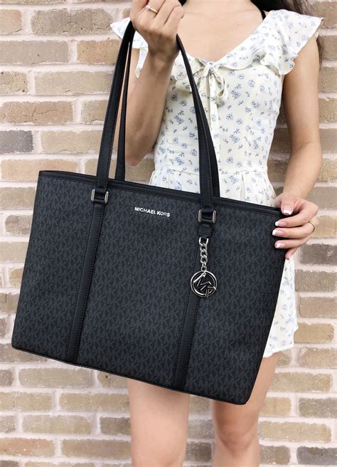 michael kors zip tote bag|michael kors large tote.